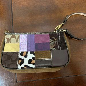 COACH  PATCHWORK LEATHER/SUEDE PURSE